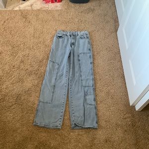 XS SHEIN light blue straight legged jeans